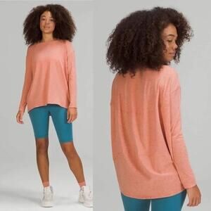 Lululemon Back in Action Pima Cotton Long Sleeve Tee Shirt.